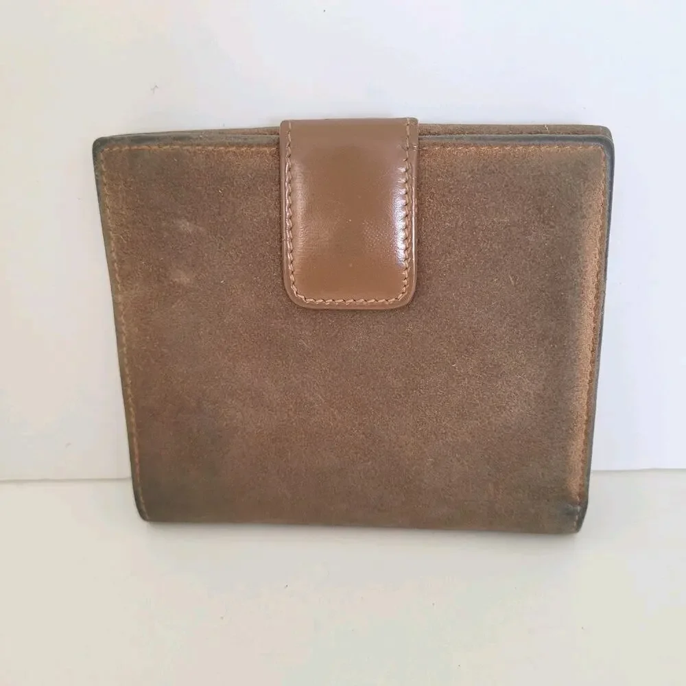 GUCCI Horsebit Suede Leather Wallet Card Compact Bifold Brown Medium Box - Picture 3 of 15